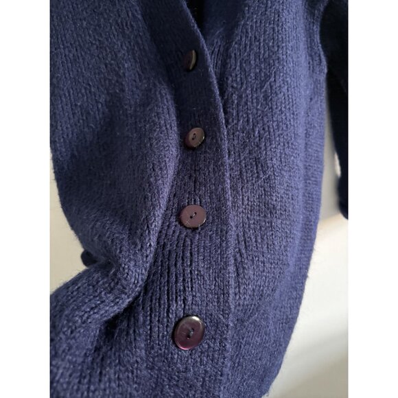Vintage Northern Isles Mohair Acrylic Blend Blue Cardigan Size 1X Cottagecore - Picture 4 of 6